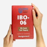 IGNOU Solved Assignment IBO 6