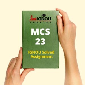 MCS 23 Solved Assignment